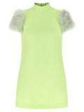 Women's Bicolor Virgin Wool Short Dress