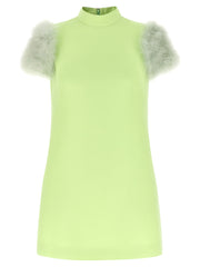 Women's Bicolor Virgin Wool Short Dress