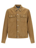 Men's Beige Cotton Denim Jacket Clothing
