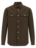 Men's Brown Polyester Blouse