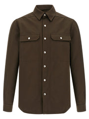 Men's Brown Polyester Blouse