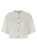 Women's White Linen Cardigan Clothing