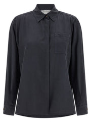 Women's Gray Silk Blouse