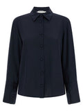 Women's Blue Silk Blouse