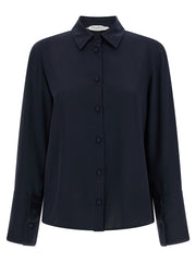 Women's Blue Silk Blouse