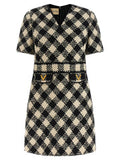 Women's Bicolor Cotton Short Dress