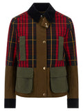 Women's Multicolor Cotton Full-Length Jacket Clothing