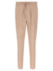 Men's Beige Linen Joggers (workout Pants)