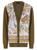 Women's Bicolor Cotton Cardigan Clothing