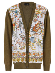 Women's Bicolor Cotton Cardigan Clothing