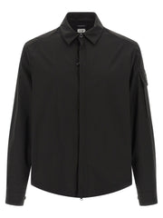 Men's Black Polyester Blouse