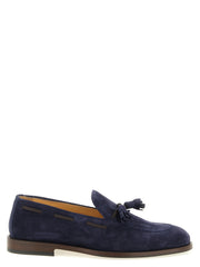 Men's Blue Calfskin Slip-On Loafers