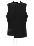Men's Black Rayon Sleeveless Jacket Clothing