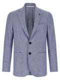Men's Blue Wool Blazer Clothing