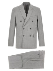 Men's Gray Polyester Two-Piece Suit