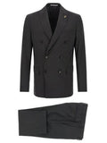 Men's Gray Viscose Two-Piece Suit