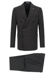 Men's Gray Viscose Two-Piece Suit