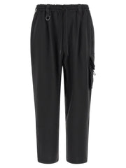 Men's Black Polyester Cargo Pants
