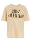 Women's Beige Cotton T-Shirt
