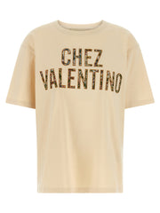 Women's Beige Cotton T-Shirt
