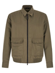 Men's Bicolor Linen Full-Length Jacket Clothing