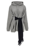 Women's Gray Cotton Short Dress