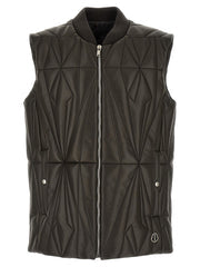 Men's Brown Lamb Leather Sleeveless Jacket Clothing