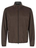 Men's Brown Polyester Jacket Clothing