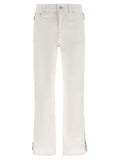 Women's White Cotton Jeans Denim Clothing
