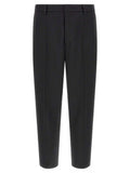 Men's Black Polyester Dress Pants