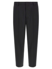 Men's Black Polyester Dress Pants