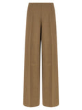Women's Brown Viscose Casual Pants