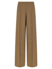 Women's Brown Viscose Casual Pants