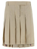 Women's Beige Cotton Long Skirt