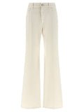 Women's White Cotton Relaxed Fit Jeans Clothing