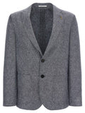 Men's Blue Linen Blazer Clothing
