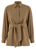 Women's Beige Virgin Wool Blouse