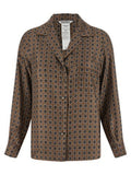 Women's Brown Silk Blouse