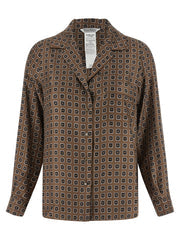 Women's Brown Silk Blouse