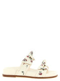 Women's White Cowhide Slides Shoe
