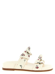 Women's White Cowhide Slides Shoe