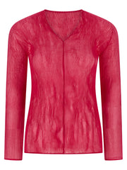 Women's Fuchsia Polyester Shirt