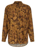 Men's Brown Viscose Blouse