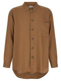 Men's Brown Acetate Blouse