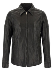Men's Black Lamb Leather Jacket Clothing