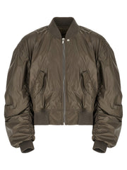 Men's Gray Nylon Bomber Clothing