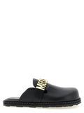 Women's Black Calfskin Clogs Shoe
