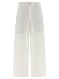 Women's Cotton And Linen Gabardine Chino White
