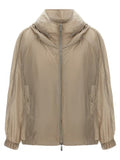 Women's Beige Polyester Shell Jacket Clothing
