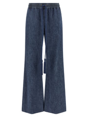 Women's Blue Cotton Flared Jeans Clothing